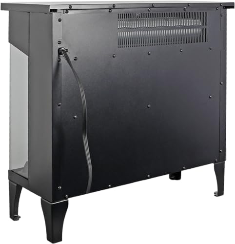 ESPIDOO 24 Inch Electric Fireplace Heater: Three Sided Glass Modern Design with Adjustable Flame Effects - Freestanding Portable Fireplace for Creative Studio & Office Space - Image 8