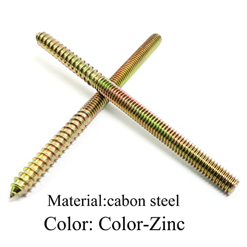 Image of 8pcs Self-Tapping Screw Hanger Bolts 5 /16 inch-18 x 5 Hanger Bolts Double Headed Bolts for Furniture Wood Joint