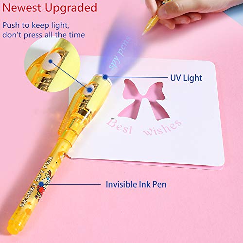 12 Geheime Pen met UV-licht, Onzichtbare Schrijven, Spy Onzichtbare UV Pennen Detective Verjaardagsfeestje Accessoire… - Image 4
