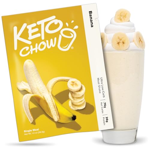 Keto Chow Banana - Keto Meal Replacement Shake Powder -