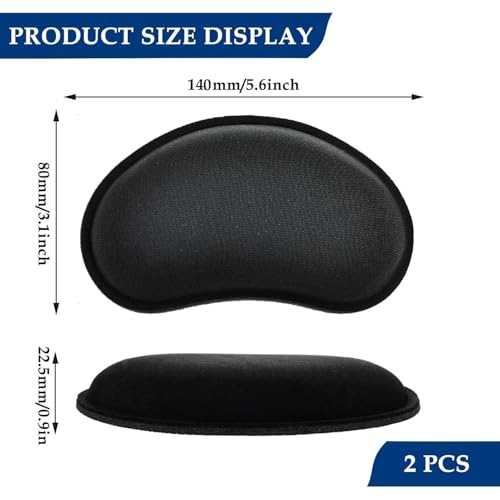 2 Pcs Wrist Rest for Mouse Wrist Rest with Memory Foam Ergonomic to Relieve The Wrist Black Pad Set Wrist Rest Computer Wrist Support for Gaming Office Computer Laptop Mouse Men Women Black. - Image 4