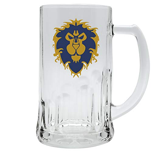 ABYstyle World of Warcraft Alliance Logo Tankard 17 Oz. Drinking Glass Home & Kitchen Beer Glass Video Game Drinkware Merch Gift