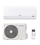 Samsung AR30 Malibu, Climatizzatore Monosplit in pompa di calore, 12000 BTU, GAS R32, AR12TXHQBWKNEU+AR12TXHQBWKXEU, [Classe di efficienza energetica A++/A]
