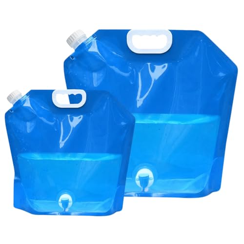 AUNHOKE Wasserkanister Faltbar, 5L/10L Faltbarer Wasserbehälter Faltkanister mit Hahn, Wasserbehältâ€¦ – Miniatur