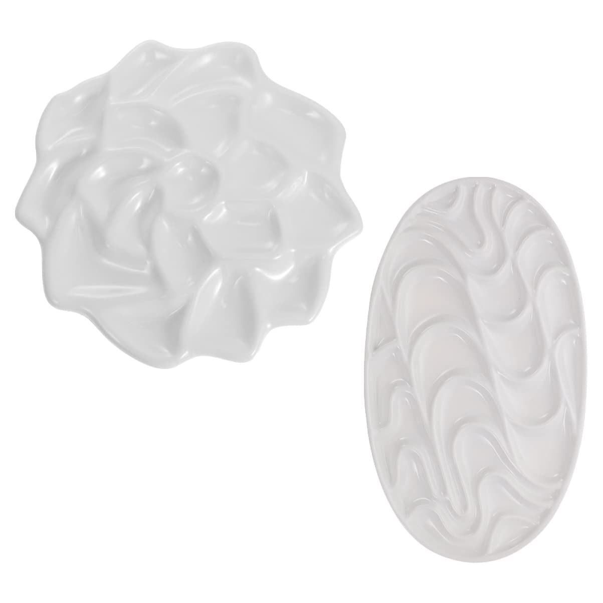 ARTIBETTER 2 Pcs Watercolor Mixing Tray Lightweight for Easy Color Mixing Non Penetrating Design for Artists and Crafts