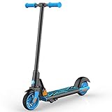 elektro roller e-scooter straßenzulassung STARKE LEISTUNG - Der Kinder E Scooter ab 6 jahre ist ausgestattet mit einem 50.4Wh Li-Akku, 150 Watt Motor und 6'' Vollreifen mit einer Höchstgeschwindigkeit von bis zu 7,5mph(12km/h), Aircraft-Grade Metall & V0 feuerhemmendes Deck. Der Kinderroller haben die unabhängige QC-Prüfung bestanden.