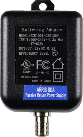 Arris 2-Port Cable, Modem, TV, OTA, HDTV Amplifier Splitter Signal Booster with Passive Return and Coax Cable Kit