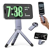 UGREEN スマホスタンド magsafe スタンド 携帯スタンド スマホスタンド+手持ち+三脚接続モード 多角調整 折りたたみ式 軽量 magsafe対応 1/4 ネジ穴付き 三脚＆自撮り棒対応 磁石リング1枚付属 iPhone＆Android 超強磁力 アルミ合金製 高耐久性 多シーン スマホ用ホルダー