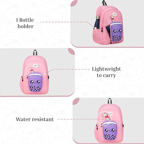 Image of F Gear Cocoa 23L Backpack|Soft Touch|Colourful & attractive theme brings a fun space-inspired look|with two Spacious Compartments,1 Front Pocket & Water Bottle Holder