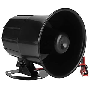 Auto Sirene Lautsprecher, 12 V Hochtöner Hupe Sirene Fahrzeug Horn für Home Security Schutzsystem Indoor/Outdoor, 110 dB