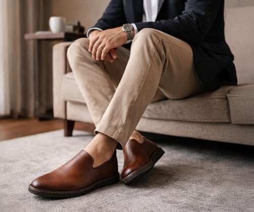 Image of Kraasa Men's Jutis Ethnic Casuals, Slip-on Closure, Stylish Loafers | Perfect for Formal Wear, Business and Parties
