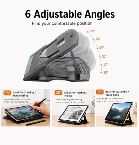 Image of MAX SMART Tablet Drawing Stand, Digital Drawing Pad Stand, Foldable, Adjustable for 9 to 16 Inches Graphics Drawing Monitors Art Tablets