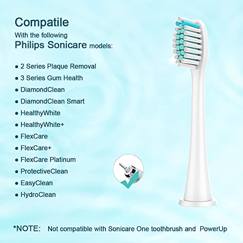 Replacement Toothbrush Heads Compatible With Philips Sonicare Electric Toothbrush,Electric Toothbrush Head Fits Diamondclean, Protectiveclean, Easyclean, Flexcare, Healthywhite (Pack Of 8) #TOP6