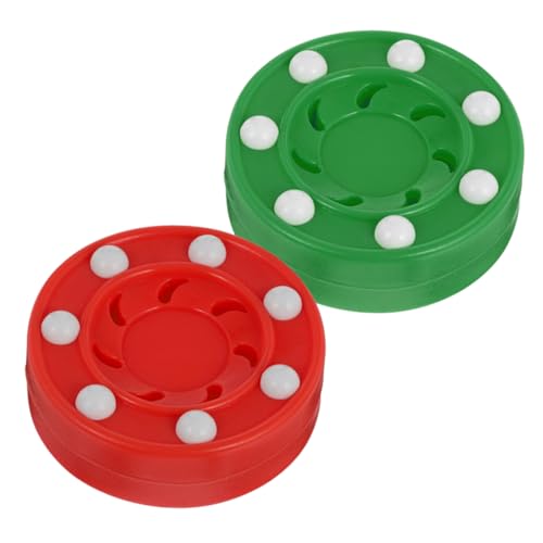 OHPHCALL 2pcs Plastic Ice Pucks Small Ice Pucks Sports Hockey Ice Hockey Puck Hockey Pucks Ice Hockey Training Tools Ice Hockey Game Parts Hockey Reusable Pucks Ice Race Puck Pp