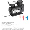 Tire Inflator Portable Air Compressor,12V Less Than 300PSI Air Compressor with 3 Nozzles PSI BAR KPA KG CM2 Gauge,Compact Tire Inflator for Cars Bikes Balls and More Inflatables Black