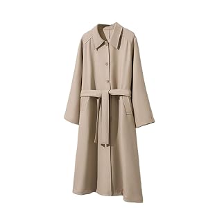 Women Long Trench Coat Overcoat