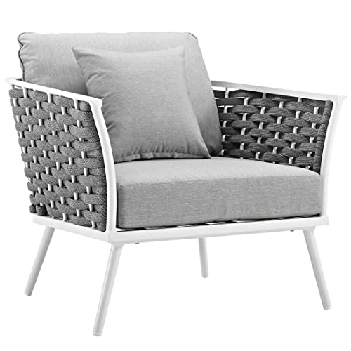 Image of 6 Seater Contemporary Rope Sofa with Comfortable Cushions for Ultimate Relaxation | UV-Resistant, Water-Resistant, and Fade-Proof Outdoor Sofa Set (Grey)