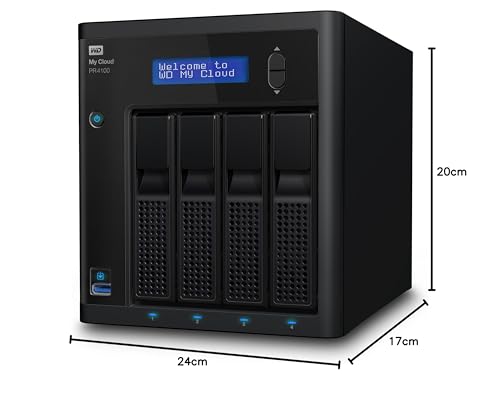 WD 16 TB My Cloud Pro PR4100 Pro Series 4-Bay Almacenamiento en red - NAS - WDBNFA0160KBK-EESN