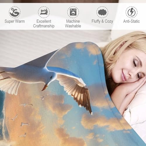 Couverture mouette au design impression 3D raffiné et linge de lit de qualité supérieure - 4