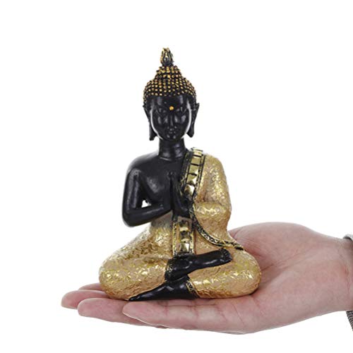 BESPORTBLE Estatueta de Buda Indiano Meditação Em Resina Escultura de Buda Sentado Feito à Mão Ornam