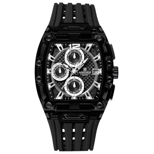 NAVIFORCE Reloj de pulsera rectangular deportivo para hombre...