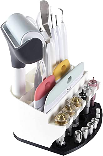 Image of XCJD Organizer for Cricut Tools and Accessories Blade Holder Caddy,Storage for Cricut Maker Blades /QuickSwap Tip /Explore DeepCut Blade(Black), 148mm,125mm,79mm