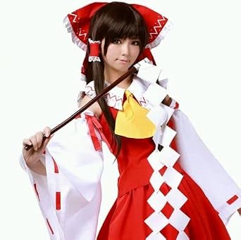 Hakurei Reimu Cosplay Costume, Halloween, Christmas, Events, Festivals, Costume