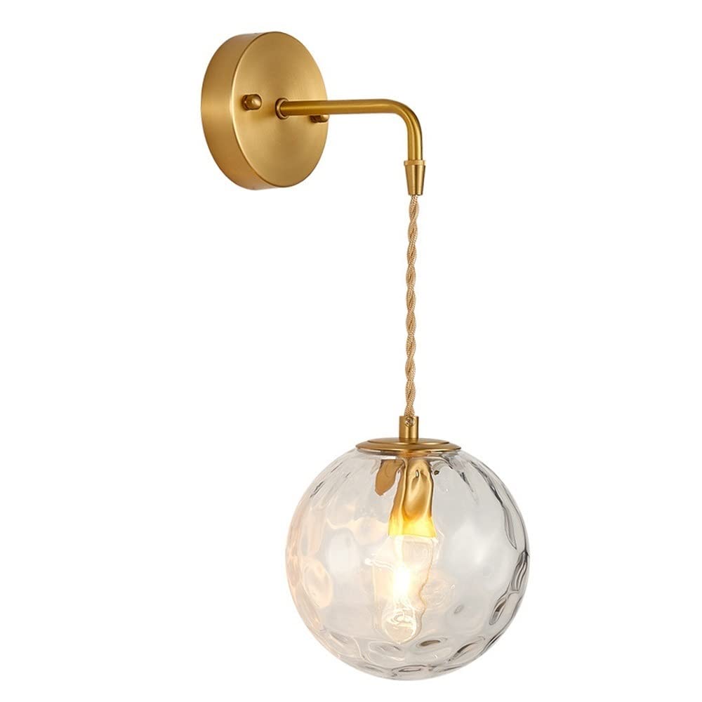 Accesorio de iluminación de pared con forma de globo E27 y cristal retro para barra de loft