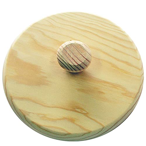 Plato giratortillas de madera, diámetro 23,5 cm. Tapa volteatortillas ideal para darle la vuelta a la tortilla fácilmente