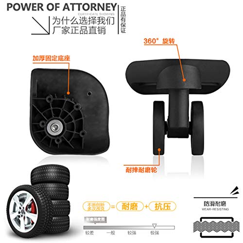 Trunk Wheels,Luggage Wheels Replacement, 360 Degree Swivel Luggage Mute Wheel Suitcase Replacement Repair Wheels Parts Spinner (W218#)3