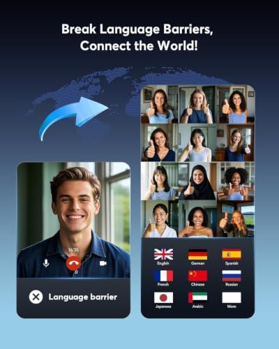 Image of Paekole AI Translation Earbuds Real Time, Translator Earbuds 198 Languages | Real time translation earbuds with 198 languages, AI translator for travel, meetings, audifonos traductores ingles espanol