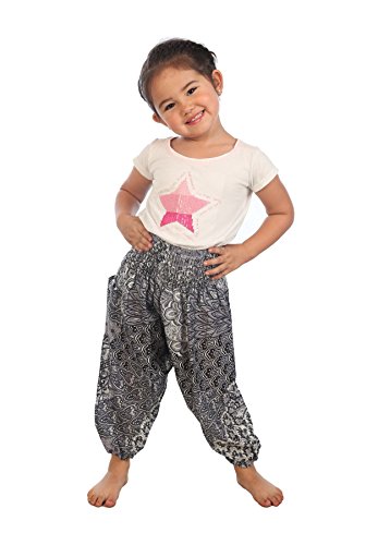 Lofbaz Bébé Garçon Bébé Boho Pantalons Aladdin été Combinaison Paon Noir Taille 12M Cover