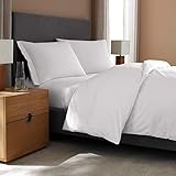 H by Frette Percale Standard Bed Bundle (King) - Luxury All-White Bedding Bundle / Includes...