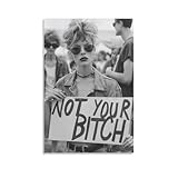 NFDVFHFRQ Leinwandposter mit Frauenrechtsbewegung, Schlafzimmerdekoration, Landschaft, Büro, Raumdekoration, Geschenk, 60 x 90 cm