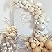 White Balloon Arch Kit,SCMDOTI Double Stuffed Pearl White Nude Neutral Balloon Garland Kit for Boho Party, Baby Shower Decoration, Birthday, Weddings, Neutral Gender Reveal Party Deco