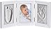 Cadre photo pour bébé en plâtre - Cadre photo en plâtre pour empreintes de mains et de pieds et photos (Blanc - 3 pièces)