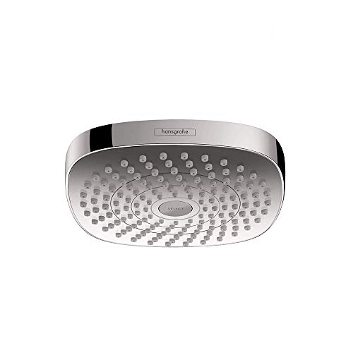 hansgrohe Croma Select E 7-inch Showerhead Premium Modern 2-Spray Rain, IntenseRain Easy Clean with QuickClean in Chrome, 26528001