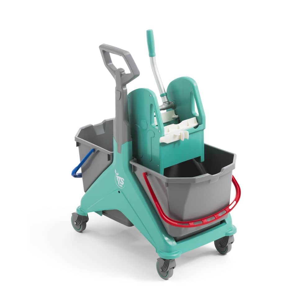 Carrello per pulizie TTS Nickita Tec - 25 + 25 Lt - verde