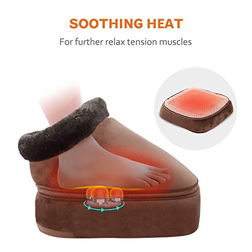 Snailax Shiatsu Foot Massager With Heat,Heated Feet Massager And Back Massager,Foot Warmer,Gifts For Men,Women,Feet Warmers Massager For Back Leg Foot,Washable Cover #TOP2