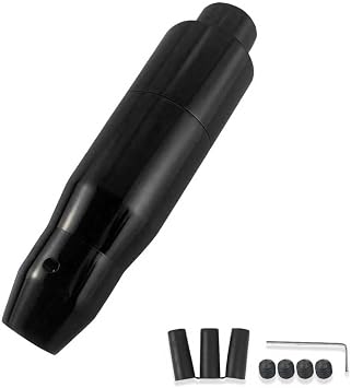 Automatic Shift Knob, Aluminum Car Modified Gear Lever, Anti-slip Car Shifting with Push Button, 10.4" x 1.5" x 1.5" Universal for Automatic Transmission Vehicles Black