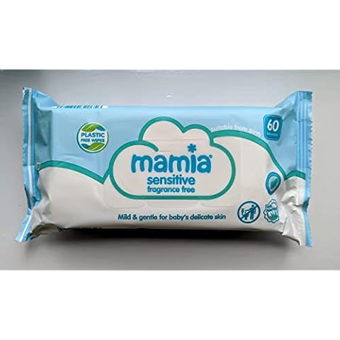 Aldi Mamia Baby Wipes pack of 360 Wipes (6 x 60 wipes) Sensitive Wipes Cover