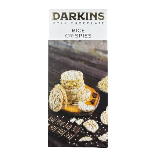 Image of Darkins Vegan Mylk Rice Crispies Chocolate | Unrefined Cane Sugar | Gluten-free | Hand Crafted Chocolate | 50 Gm Each Pack Of 2