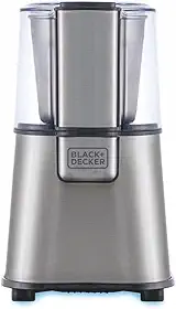 BLACK+DECKER Moedor Elétrico e em Inox, Ideal para Cafés e Grãos, Gourmand Gris, Modelo MG200, 110V