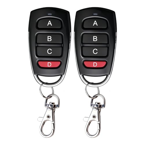 Lot de 2 télécommandes 433 MHz pour porte de garage,