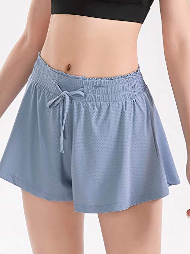 女性のスポーツショーツ ERYUE 女性2-in-1スポーツショーツ