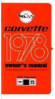 1978 Chevrolet Corvette Owners Manual User Guide Reference Operator Book Fuses