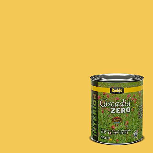 Rodda Paint CASCADIA ZERO Interior Satin Paint & Primer in One, Quart, Sunrise Glow