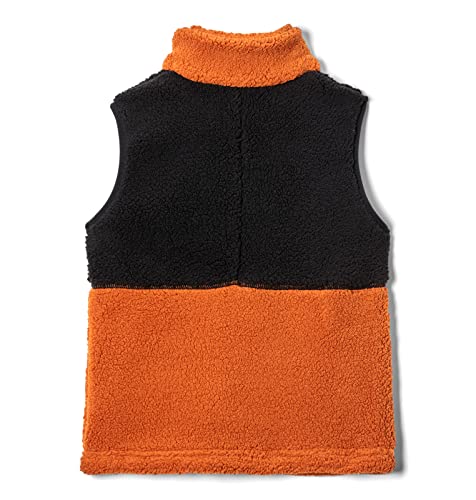 Columbia Youth Boys Rugged Ridge Sherpa Vest, Warm Copper/Black, Small #TOP1