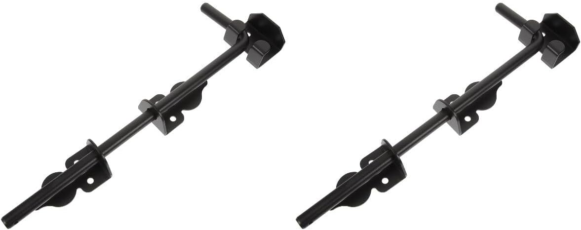 2pcs Heavy Duty Cane Bolt Ground Latch for Wood Fences Durable Drop Rod Gate Hardware for Secure Fencing and Barn Door Applications