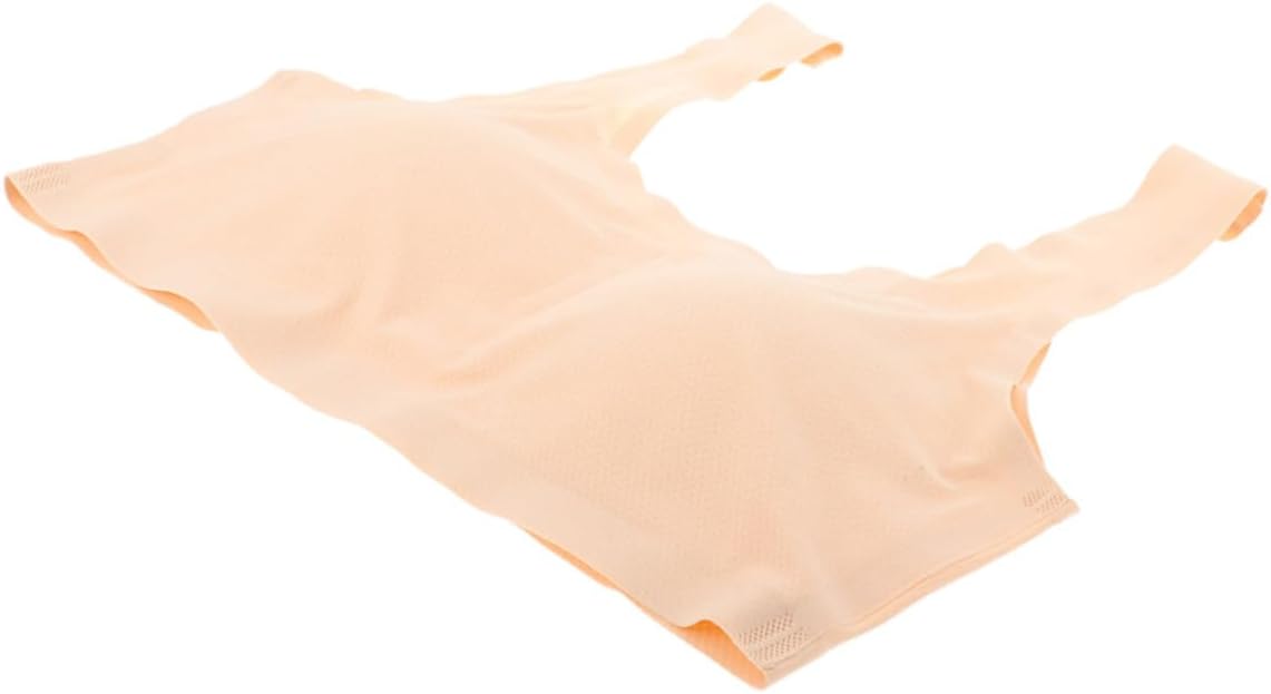 Comfort-fit Prosthetic Bra for Men with Realistic Look and Feel, Polyester Material, Excellent Hold and Shape, for Cosplay and Physical Activities, Male-Oriented Masculine Light Yellow